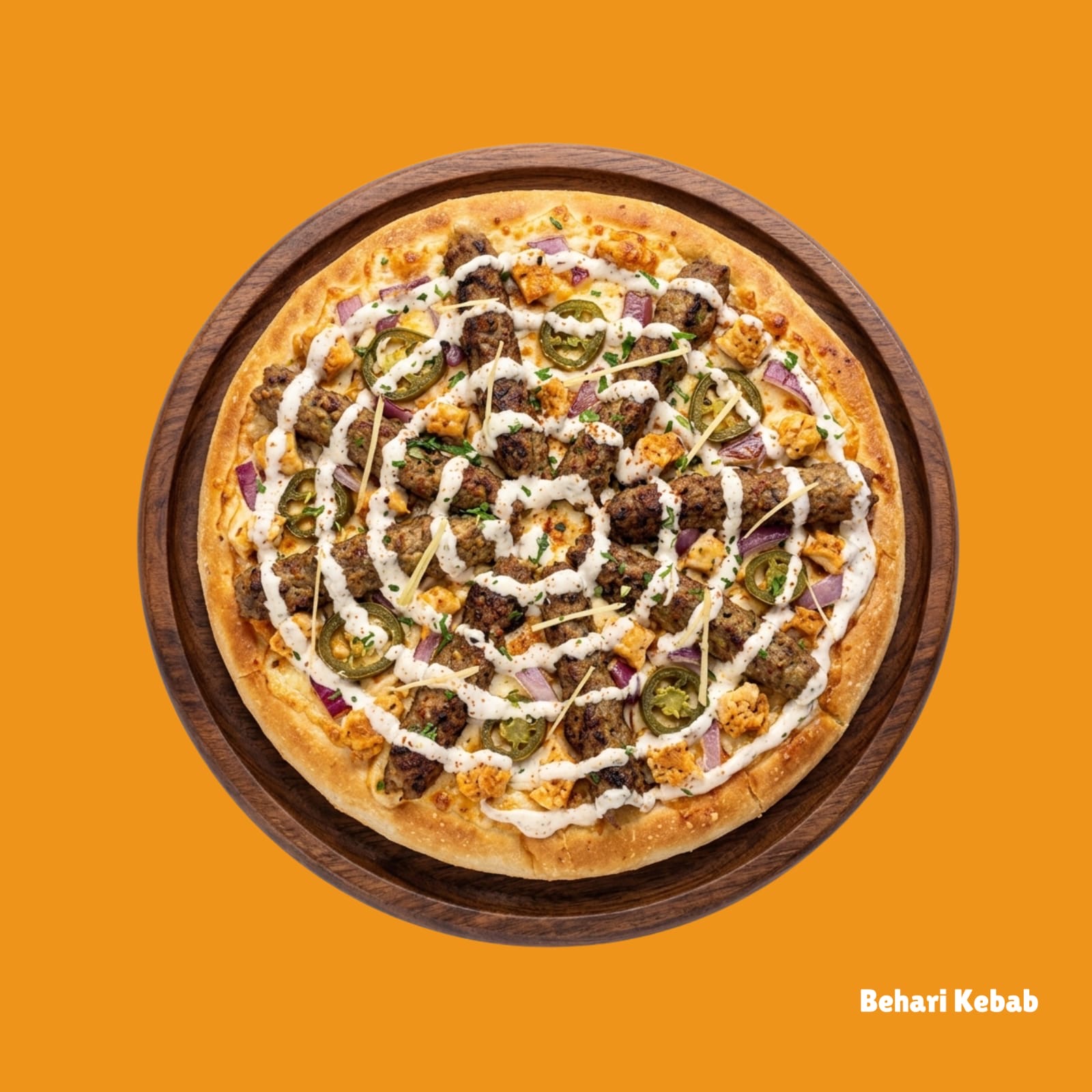 Behari Kabab Pizza